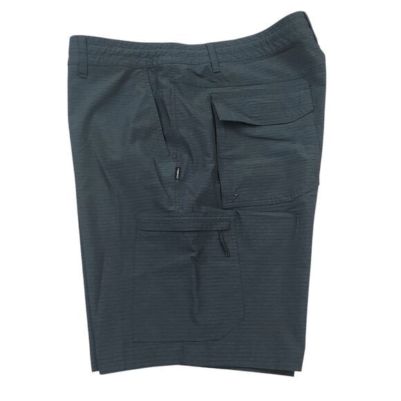 O'Neill Cargo Shorts Mens 38 Green Hybrid Stripes Lightweight Outdoor Beach - Picture 5 of 11